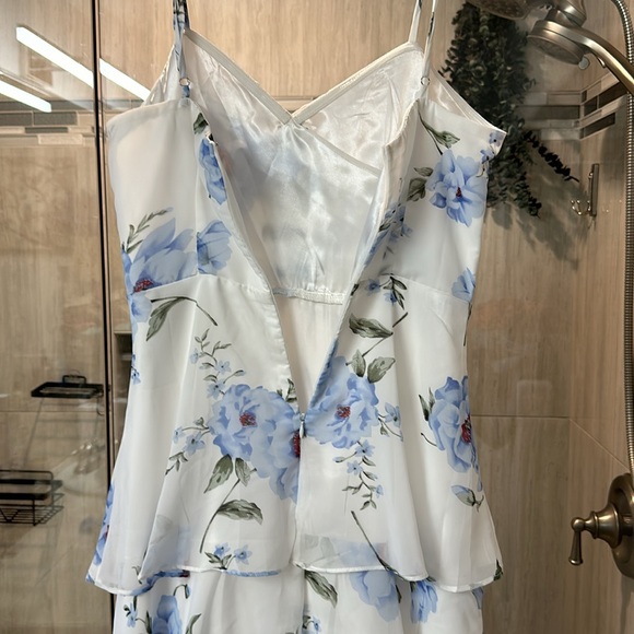 A Tier Delight White Floral Print Surplice Tiered Maxi Dress - Picture 9 of 13